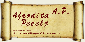 Afrodita Pecelj vizit kartica